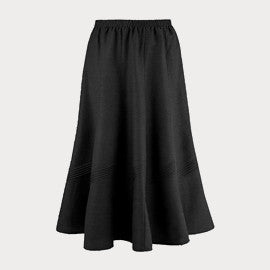 Black a line outlet skirt with elastic waist